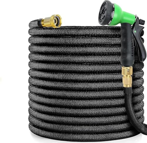 AntDau71® - Tubo Magico per irrigazione Da Giardino Allungabile Magic Hose Per Innaffiare Estensibile Varie Misure Dotato Di 8 Modalità Di Pistola Ad Acqua (7,5/37 metri)
