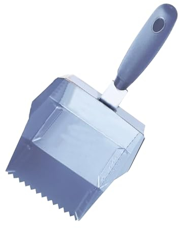 DPFCYBS Große Gezahnte Kelle Aus Rostfreiem Stahl Maurerwerkzeug Zum Verputzen Vierkant-Zahnspachtel Fliese Pflaster Wand Bauwerkzeuge(Size:132mm)
