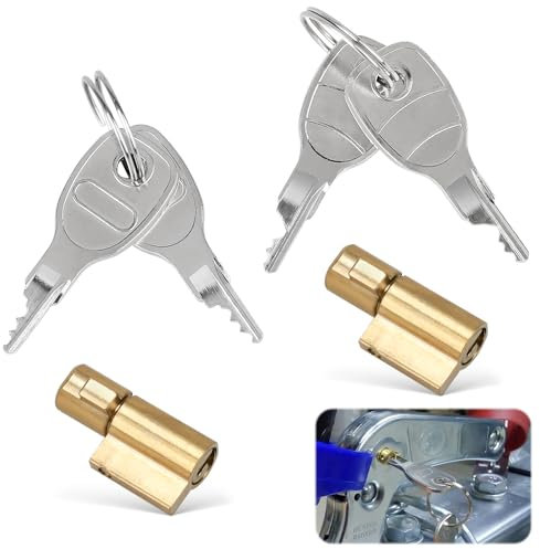 Teokantz 2 PCS Trailer Lock with 4 Keys, Trailer Hitch Lock Compatible with Erde Daxara Maypole Trailers