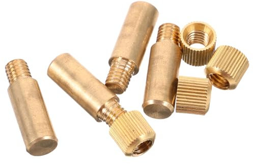 HOMOCONO Brass Shelf Support Pegs Cabinet Shelf Pins Wood Cabinet Supports for Wardrobes and Furniture 4pcs Large Size for Home Storage