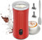 Ovetedot Montalatte elettrico 4 in 1 per schiuma di latte calda e fredda, rosso