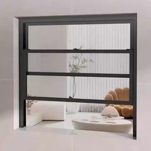 Fenster Für Hühnerstall Mit Bildschirm Und Glas Scheunenfenster Aus Aluminium Schiebefenster Für Einkaufszentren Für Schuppen, Spielhaus, Haushalt, Scheunen, G(Size:WxH 20x31 in/50x78cm,Color:Schwarz)