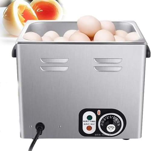 Mcamgiczin Hervidor de Huevos Comercial de 2600 W, 60 Piezas, Gran Capacidad, máquina automática para hervir Huevos a Medias y hervir Huevos, para Huevos Duros, Blandos, medianos y escalfados,220V