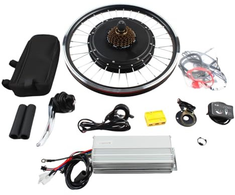 WINPANG 20 Zoll E Bike Umrüstsatz, Fahrrad Umrüstsatz mit LCD Display 48 V 1000 W E Bike Rad E Bike Hinterrad Umrüstsatz E Bike Motor Silber Schwarz