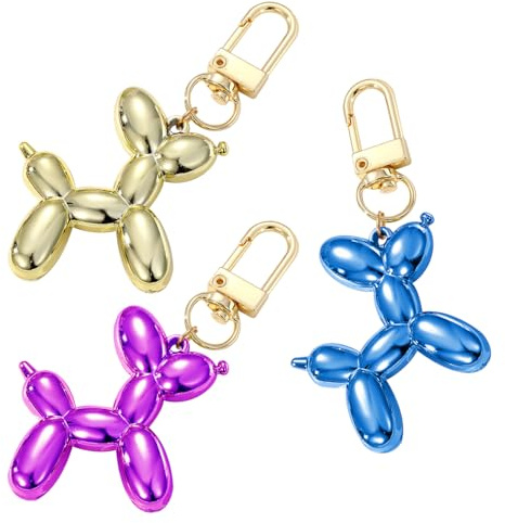 CHROMACRAFT Pendentifs Créatifs en Forme De Chiot, 3 Pièces Jaune, Violet, Bleu, Porte-Clés, Sacs, Décoration, Mignon, Moderne, Pour Femmes, Adolescentes