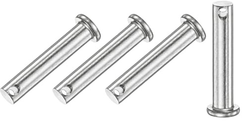 M METERXITY 4 Stück Einloch Klauenstifte, M8 x 45mm 304 Edelstahl Flachkopf Klauenstifte für mechanische Verbindungen/Fixierte Teile, Verbindungsscharnierstift Wiederverwendbar