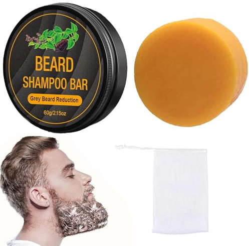 Beard Dye Soap For Men, P-olygonum Multiflorum Darkening Shampoo Bar For White Gray Beard Removal, Men B-eard Care Creates The Appearance Of A Thicker, Fuller B-eard