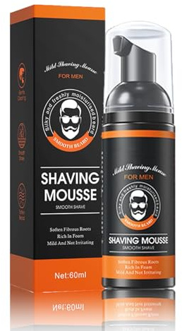 Schäumendes Rasiermousse, Rasierschaum Reisegröße, Rasierschaum Männer, Moisturising Shaving Rasiermousse, Hautberuhigend and Sanfte Rasur für Empfindliche Haut (1PC)