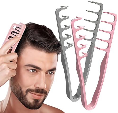 ZenithBurst 2 pares de peinetas con textura – Peine para dar volumen, rizos peine, herramienta de volumen de línea del cabello, cuidado de costuras