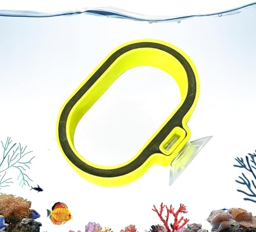 Distribuidor de comida para peces | Accesorio con | Alimentador colgante para peces | Para entusiastas de los acuarios de agua dulce y salada para uso en interiores y exteriores en casa