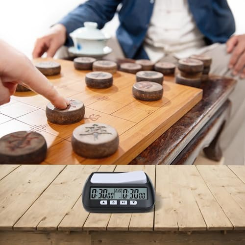 Tragbare 3-in-1 digitale Schachuhr, professioneller Schach-Timer, große Tasten-ABS-Design für professionelles Turnierspiel (A)