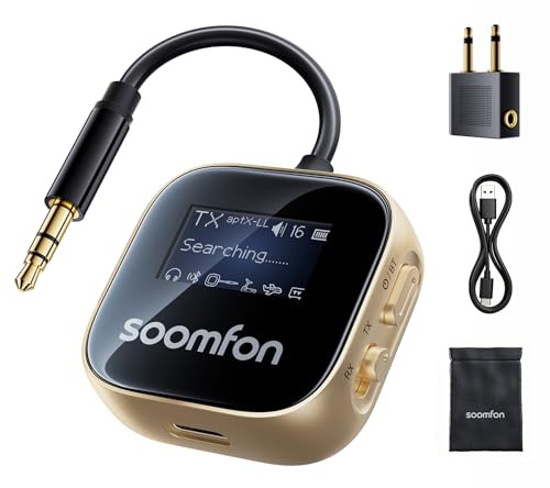 SOOMFON aptX Transmisor Receptor Bluetooth Adaptador Bluetooth Jack 3.5mm