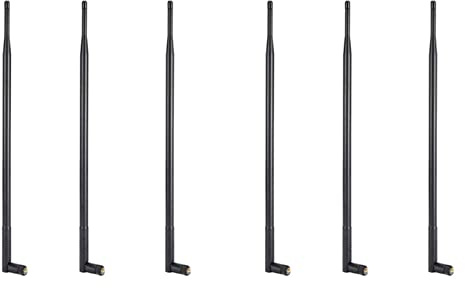 Tuminsi 6X Antena WiFi 12DBI, Antena WiFi de Alcance de Alta Ganancia de Doble Banda 2,4G/5G con Conector RPSMA para Red Inalámbrica
