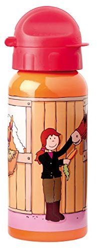 sigikid, Mädchen, Trinkflasche mit Drehverschluss 0,4 l, Pony Sue, Orange/Rot, 24489