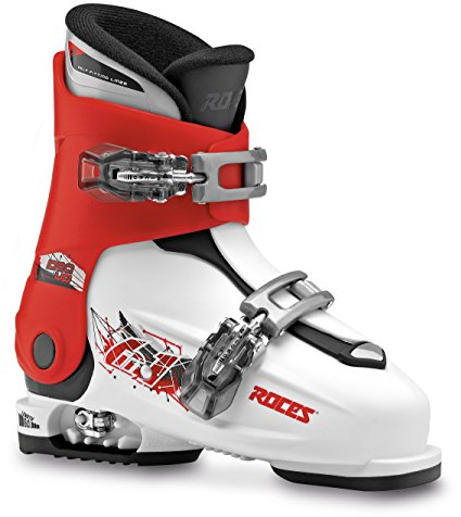 Roces Kinder Idea UP 19.0-22.0 Kinderskischuh-Verstellbar, White-Red-Black, 30-35