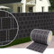 Dazone®Sichtschutzstreifen Zaun 70 m x 19 cm inkl. 30 Clips, PVC Sichtschutz Zaunfolie Sichtschutzstreifen Doppelstabmatten für Gartenzaun (Rattan-Anthrazit)