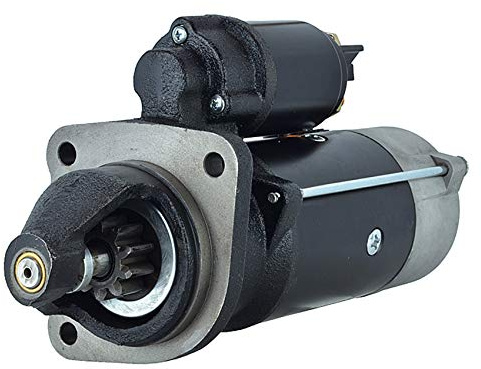 RAREELECTRICAL JCB Loader Starter Motor Compatible with 530 540 Backhoe Perkins 1104C-44 1103C-33 Massey Ferguson Mf-290 12V 4.0Kw Plgr 2872K405 71440531 428000-1290