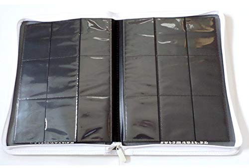 docsmagic.de Premium Pro-Player 9-Pocket Zip-Album White - 360 Card Binder - MTG - PKM - YGO - Reissverschluss Weiss