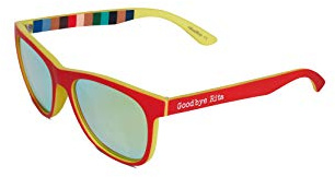 Goodbye, Rita. - Gafas de Sol para Hombre y Mujer - Colección Sport - Modelo Dino - Fabricadas en Policarbonato - Lentes de TAC en Gris Humo - Color Gris, Rojo y Amarillo - 145x50 mm
