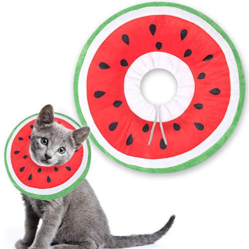 Verstellbare Katzen Halsband, bequemes E-Kragen, Weich Katze Schutzkragen Wundheilungs-Schutzkegel Anti Biss Safety Schützender Kragen für Haustiere Katzen Hunde Welpen Kätzchen