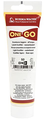 OneGo - Masilla acrílica para madera (125 ml), color blanco