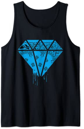 Herren Street Wear Hip Hop T-Shirt Baby Blue Bandana Kleidung Tank Top