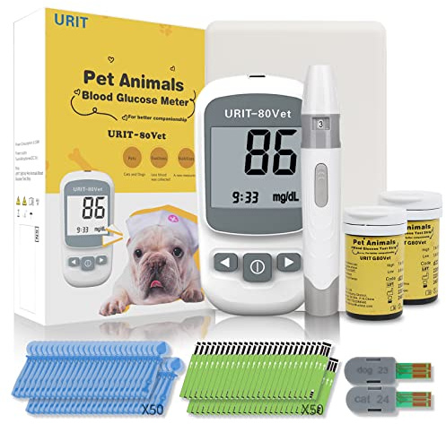 Pet Glucose Meter with 50 Test Strips（URIT-80Vet）