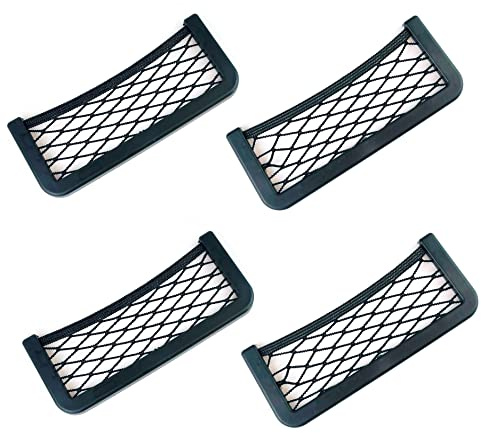 4x Stück Auto Netztasche Aufbewahrung Netz selbstklebender Befestigung Grösse 19x8 cm