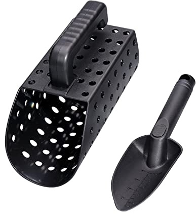 Sand Scoop and Shovel Trowel Treasure Hunting Metal Detecting Set Lightweight Sturdy ABS Plastic Hand Tool 1/2 Gallon Capacity for All Ages