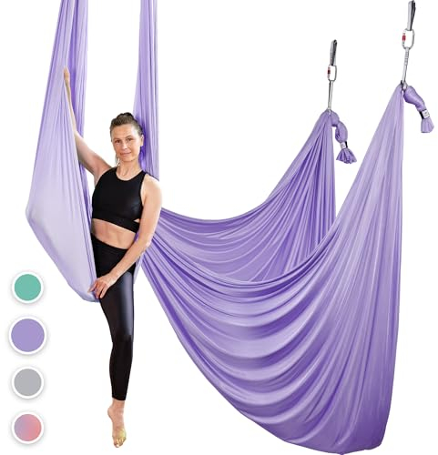 Yosana Hängematte | Komplettset inkl. Befestigung | TÜV geprüft | Nylon Tuch 5m x 2,6m
