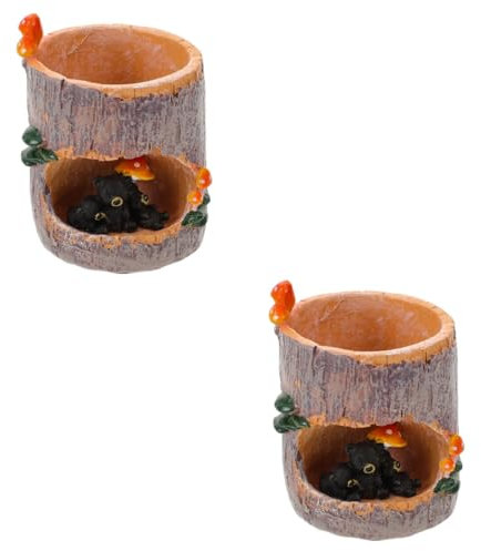INOOMP 2St Blumentopf büroradio bürolocher Terrarium nebler pflanzentopfe gartensiebe künstliche Pflanzen drinnen Igel Tier Vase Indoor-Pflanzgefäße Gartentopf- Blumenbeet Topf