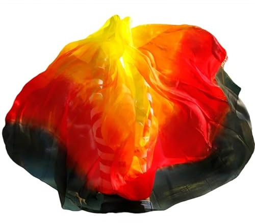 MZPOZB Bauchtanz Seidenschal Seide Bauchtanz Schleier Bauchtanz Schleier Schal Schal Tanzen Praxis Leistung Bauchtanz Schal(Color 02,XL-300cm-114cm)