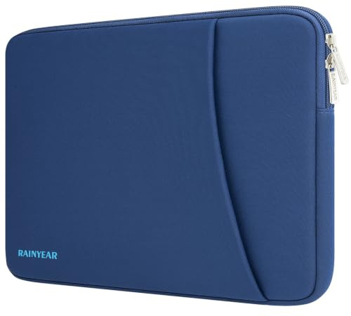 RAINYEAR Housse pour Ordinateur Portable de 15,6 Pouces Compatible avec Ultrabook Chromebook de 15,6 Pouces, Sac de Protection pour Ordinateur Portable à Lunette Ultra Mince de 16 Pouces, Bleu Marine