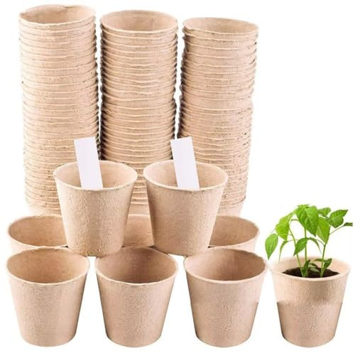 Lpitoy 50 Pièces Pots De Tourbe, Pots De Semis, Pots De Démarrage De Semences Pots De Plantes Biodégradables Outils De Semis Pot De Germination De Jardin Pot De Pépinière