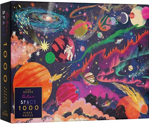 Elena Essex Puzzle 1000 Teile - Outer Space, Puzzle für Erwachsene, Puzzle Schwer 1000, Sonnensystem Planeten Astronaut Mond Weltraum, Größe 70 x 50 cm