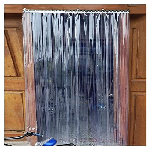 PVC-Streifenvorhang für Gefrierzimmer, 1,5 mm dick, transparenter Kunststoff-Tür-Set, wasserdicht, industrieller Vorhang für Kühlaufbewahrung, einfach zu installieren, 135 x 230 cm