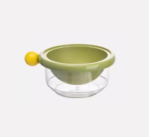 Cestino riutilizzabile per alimenti – scolapasta da cucina a doppia parete (piatto e salvaspazio) – ideale per pasta, patate, verdure, 1 pezzo (verde)