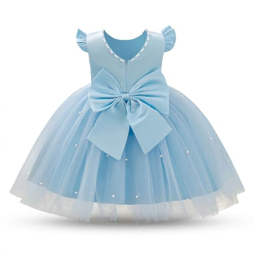 NNJXD Baby Girl Birthday Party Tutu Gown Bowknot Toddler Girls Pageant Princess Tulle Wedding Gown
