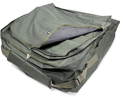 Abode Deluxe Padded Carp Fishing Camping Bed Bedchair Carry Bag 90 x 83 x 22cm