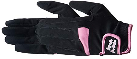 PFIFF 102534 Kinder Reithandschuh 'Unicorn', schwarz-pink 6