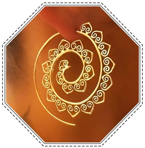 Jovono Ohrringe im Bohemian-Sil, überspitzte Spiralen-Ohrringe für Frauen und Mädchen (Gold)