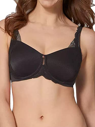 Triumph Lily Florale W01 Reggiseno Minimizer, Nero, 2E Donna