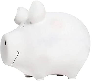 Spar-Hai als Spardose/Büchse ┼ witzige Geschenk-Idee zu Geburtstag und/oder Hochzeit (Blanko Weiss)