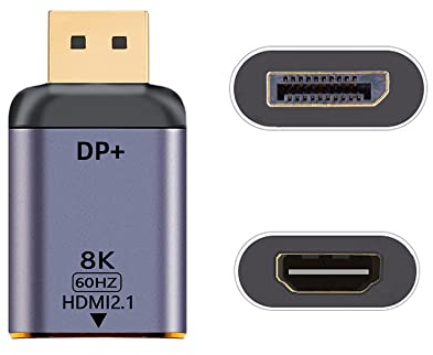 cablecc Connettore adattatore da DisplayPort 1.4 a HDMI 2.0 Display 8K 60hz UHD 4K DP a HDMI maschio