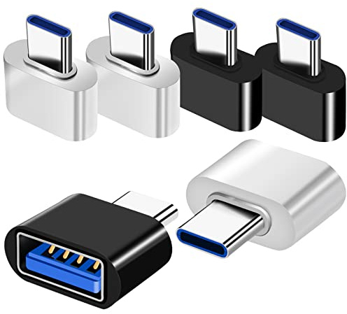 YRIKE USB C Adapter（6 Stück）, USB C auf USB Adapter, OTG Adapter für Typ C Geräte Kompatibel mit MacBook Pro, Tablets, Typ C Telefone, Tastaturen, etc.
