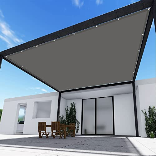 Rechteckiges Sonnensegel 2.5x4M Windschutz Rechteck Balkon Outdoor Seilspannmarkise 98% UV Schutz Leinen inkl Befestigungsseile, Dunkelgrau