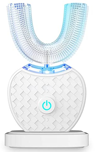 Brosse à Dents Automatique 360° à Ultrasons Pour Adultes - Sonique, Blanchiment Avec Minuterie, Électrique, Charge Sans Fil (White)