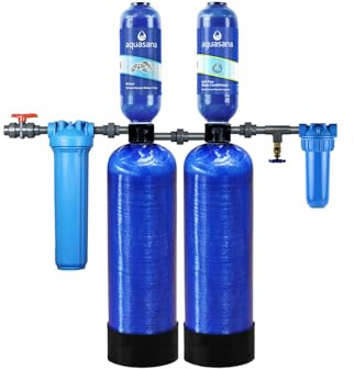 Aquasana Whole House Max Flow Water Filter | 1,000,000 Gallons | Salt-Free Softener Alternative | Carbon & KDF | Long-Lasting Pre-Filter | Reduce 97% Chlorine, Sediment & Scale | Rhino WH-1010-CT-LM