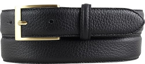 BELTINGER Italienischer Anzug-Gürtel, 30 mm breit, Herren, Anzuggürtel, Hosengürtel, strukturiertes Leder, Schließe Gold
