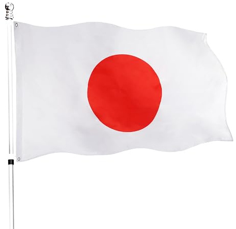 Lot de 6 grands drapeaux japonais 152 x 91 cm – Parfait pour les événements ou occasions japonaises